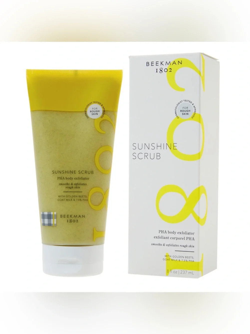 Beekman 1802 Sunshine Scrub PHA Body Exfoliator 8 oz New Sealed Goat Milk